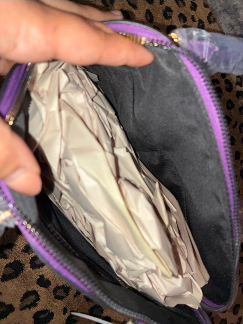 Purple Women's Satchel Handbag - Picture 4 of 6